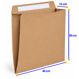 Envelope de papel kraft com fita dupla face G
